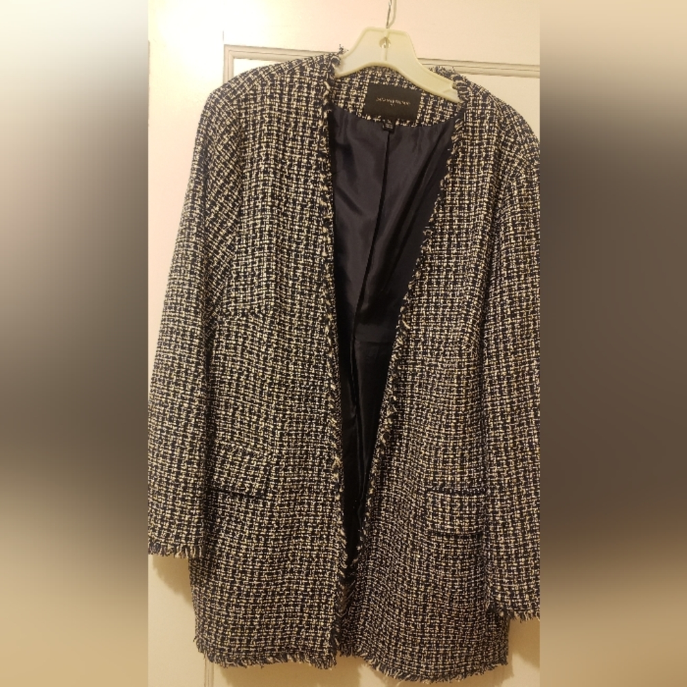 Banana Republic Factory Blazer black and white size 14
